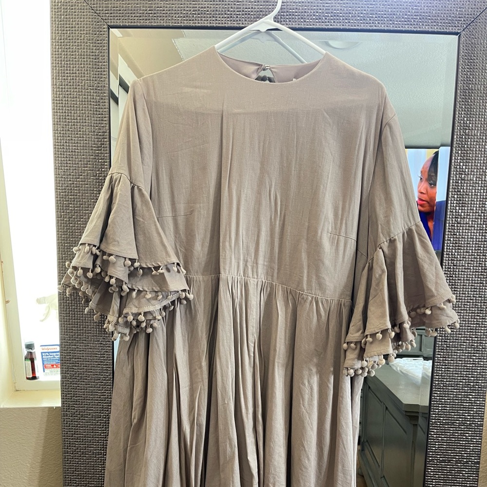BYEGREIS dress in Taupe size XL